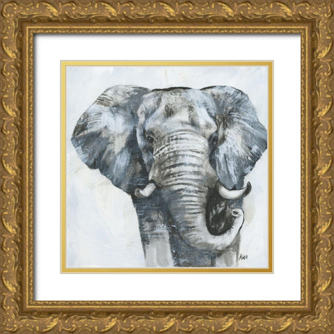 Masai Moment Gold Ornate Wood Framed Art Print with Double Matting by Nan