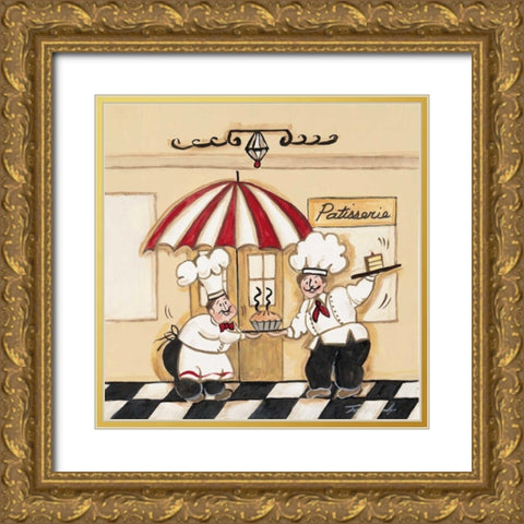 Patisserie Gold Ornate Wood Framed Art Print with Double Matting by Alldredge, Joy