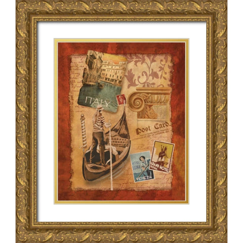 Memories of Italy Gold Ornate Wood Framed Art Print with Double Matting by Knutsen, Conrad
