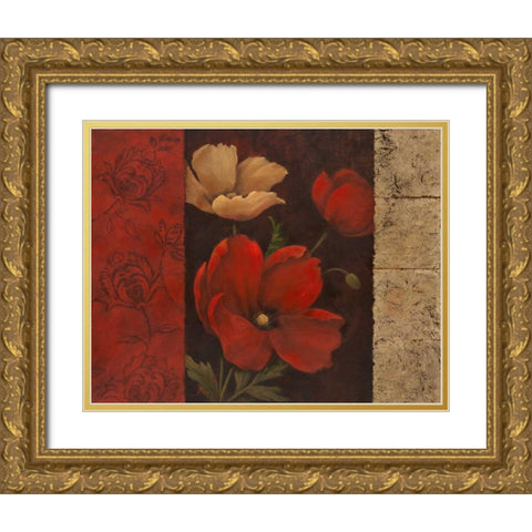 Garden Treasure I Gold Ornate Wood Framed Art Print with Double Matting by Nan
