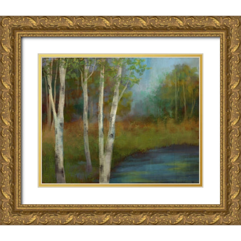 Beside The Still Waters Gold Ornate Wood Framed Art Print with Double Matting by Nan