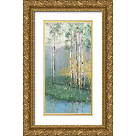 Birch Gold Ornate Wood Framed Art Print with Double Matting by Swatland, Sally