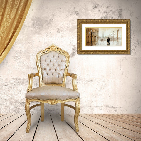 Night Out Gold Ornate Wood Framed Art Print with Double Matting by Orme, E. Anthony