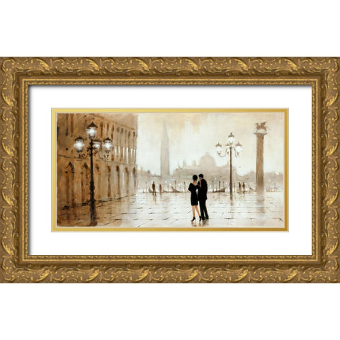 Night Out Gold Ornate Wood Framed Art Print with Double Matting by Orme, E. Anthony
