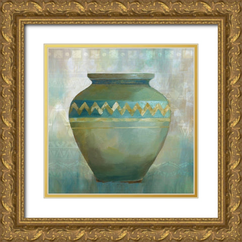 Jade Vessel Gold Ornate Wood Framed Art Print with Double Matting by Nan