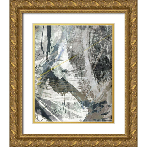 white Noise I Gold Ornate Wood Framed Art Print with Double Matting by Butler, John