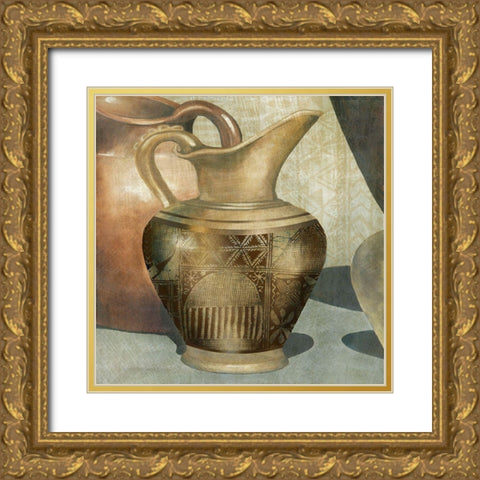 African Water Gold Ornate Wood Framed Art Print with Double Matting by Robinson, Carol