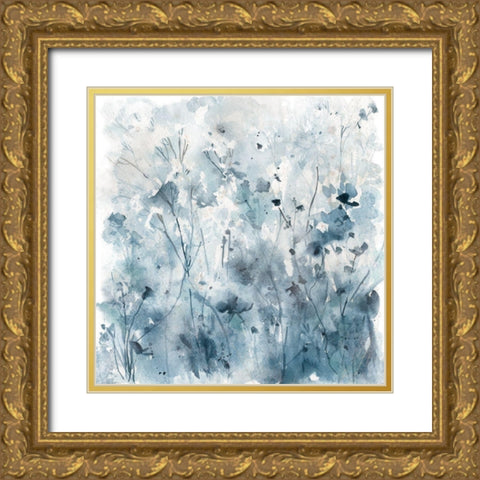 Misty Wildflower Gold Ornate Wood Framed Art Print with Double Matting by Robinson, Carol