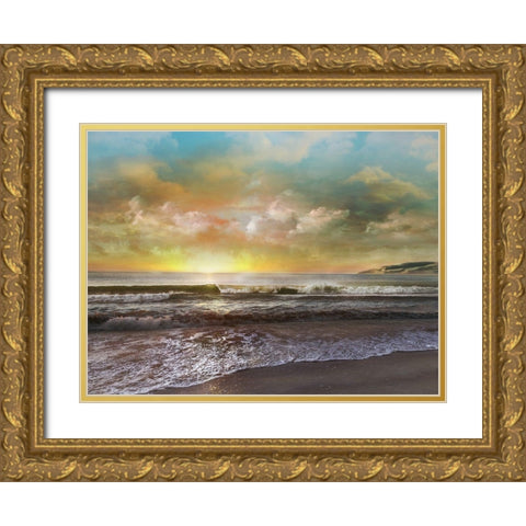 Dusk Embrace Gold Ornate Wood Framed Art Print with Double Matting by Calascibetta, Mike