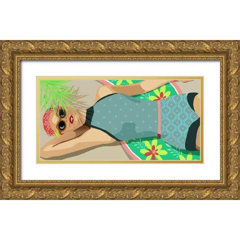 Beach Beauty III Gold Ornate Wood Framed Art Print with Double Matting by Robinson, Carol