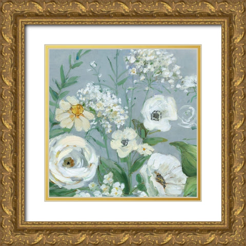Painterly Garden I Gold Ornate Wood Framed Art Print with Double Matting by Swatland, Sally
