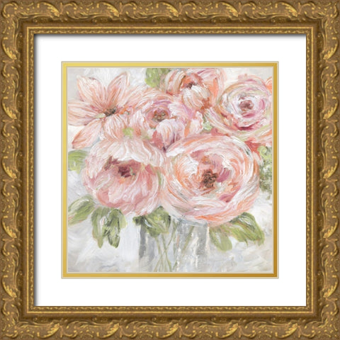 Sassy Bouquet Gold Ornate Wood Framed Art Print with Double Matting by Nan