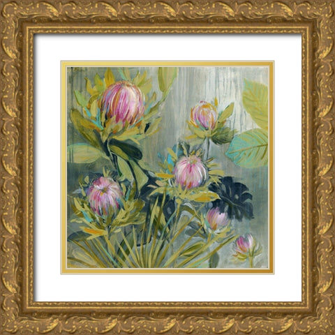 Protea Catching Gold Ornate Wood Framed Art Print with Double Matting by Robinson, Carol