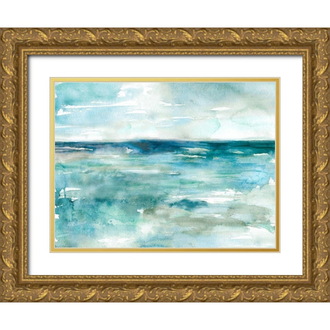 Wash Over Me Gold Ornate Wood Framed Art Print with Double Matting by Robinson, Carol