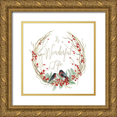 Its A Wonderful Gold Ornate Wood Framed Art Print with Double Matting by Tava Studios