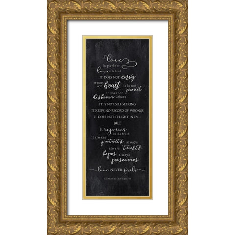 Love Is Gold Ornate Wood Framed Art Print with Double Matting by Carpentieri, Natalie