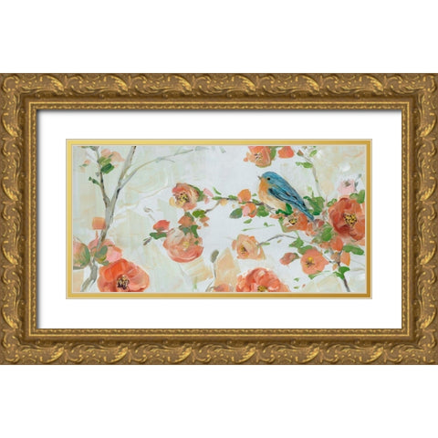 Bluebird Spring Day II Gold Ornate Wood Framed Art Print with Double Matting by Swatland, Sally