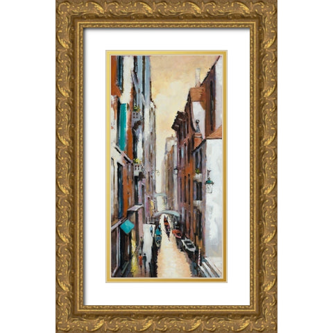 Canal View II Gold Ornate Wood Framed Art Print with Double Matting by Orme, E. Anthony
