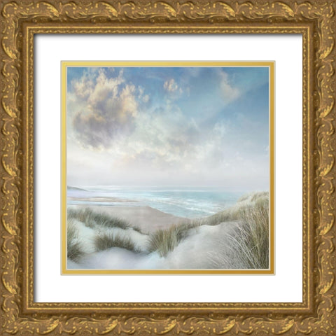 Windswept Gold Ornate Wood Framed Art Print with Double Matting by Calascibetta, Mike