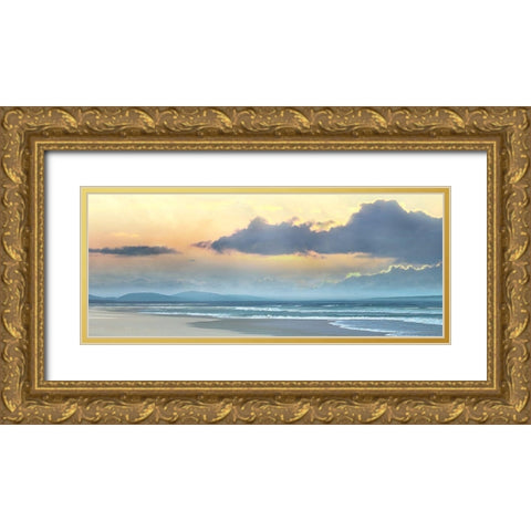 Blue Horizon Gold Ornate Wood Framed Art Print with Double Matting by Calascibetta, Mike