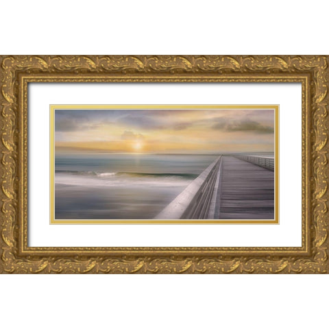Sundown Gold Ornate Wood Framed Art Print with Double Matting by Calascibetta, Mike