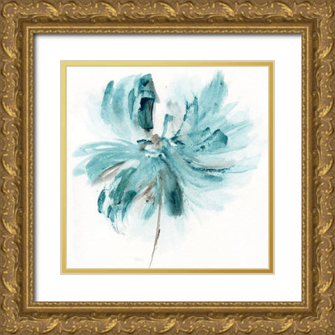 Blue Dance I Gold Ornate Wood Framed Art Print with Double Matting by Craven, Katrina