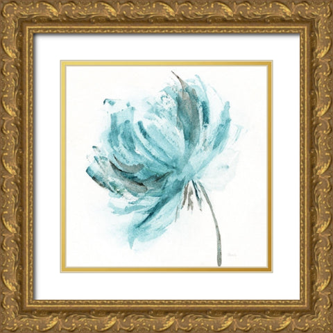 Blue Dance II Gold Ornate Wood Framed Art Print with Double Matting by Craven, Katrina