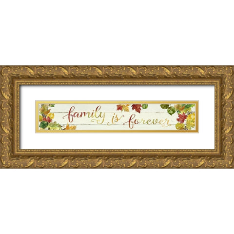 Family is Gold Ornate Wood Framed Art Print with Double Matting by Robinson, Carol