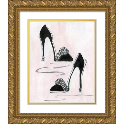 Shoes That Dazzle II Gold Ornate Wood Framed Art Print with Double Matting by Swatland, Sally