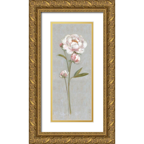 Peony Magic I Gold Ornate Wood Framed Art Print with Double Matting by Swatland, Sally