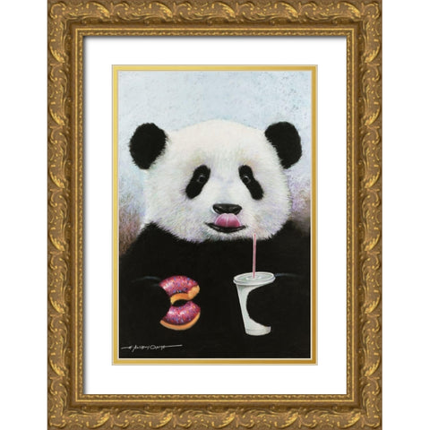 Panda Break Gold Ornate Wood Framed Art Print with Double Matting by Orme, E. Anthony