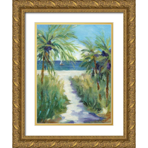 Pacific Jewel Gold Ornate Wood Framed Art Print with Double Matting by Robinson, Carol