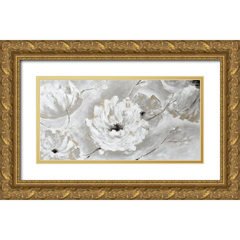 Silver Sun Garden Gold Ornate Wood Framed Art Print with Double Matting by Craven, Katrina