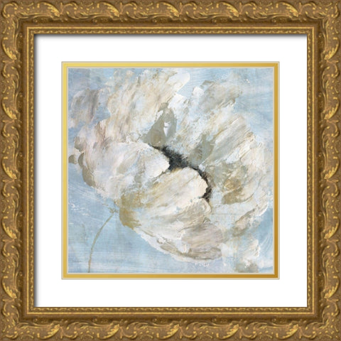 Blue Blanc I Gold Ornate Wood Framed Art Print with Double Matting by Craven, Katrina