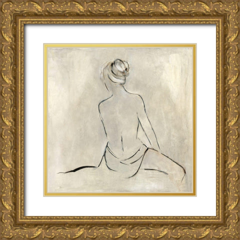 Bather II Gold Ornate Wood Framed Art Print with Double Matting by Swatland, Sally