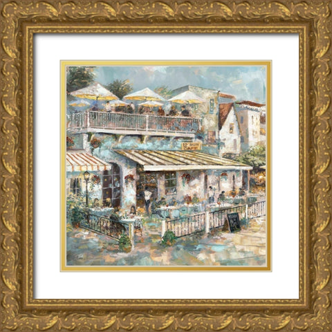 Rooftop CafÃ© - Detail I Gold Ornate Wood Framed Art Print with Double Matting by Manning, Ruane