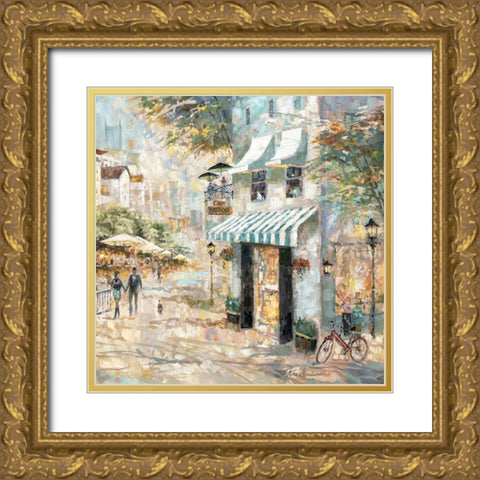 Rooftop CafÃ© - Detail II Gold Ornate Wood Framed Art Print with Double Matting by Manning, Ruane
