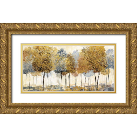 Golden Forest Gold Ornate Wood Framed Art Print with Double Matting by Nan