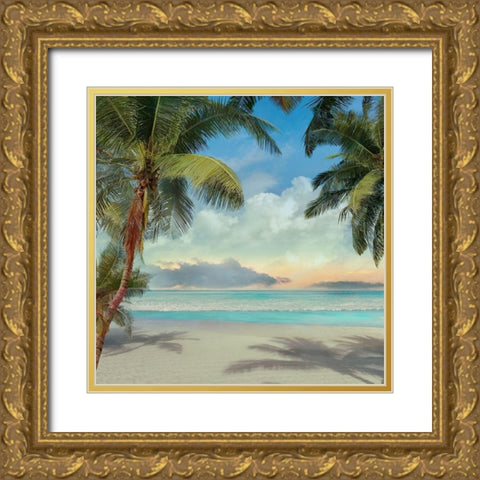 A Found Paradise I Gold Ornate Wood Framed Art Print with Double Matting by Calascibetta, Mike