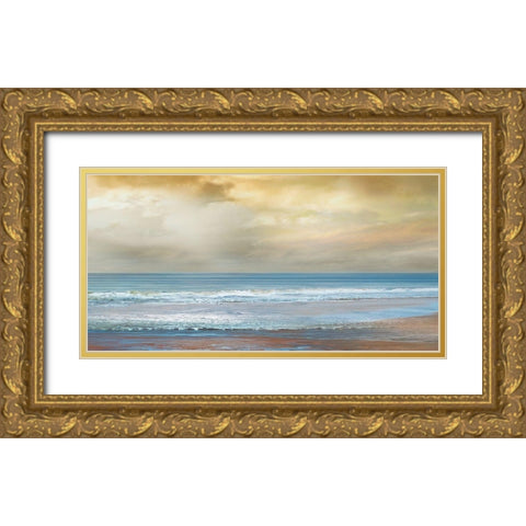 Beach Dreams Gold Ornate Wood Framed Art Print with Double Matting by Calascibetta, Mike