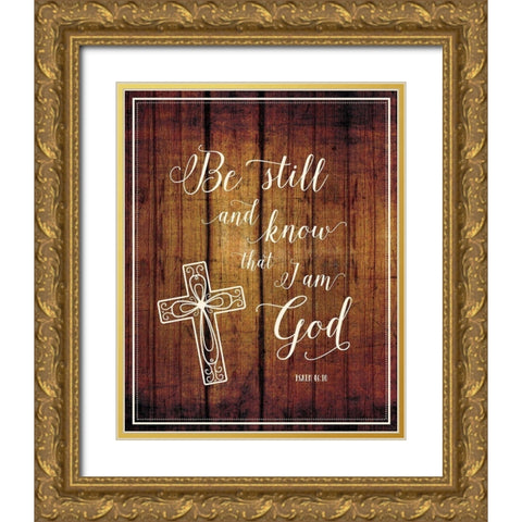 Be Still Gold Ornate Wood Framed Art Print with Double Matting by Murray, Amanda