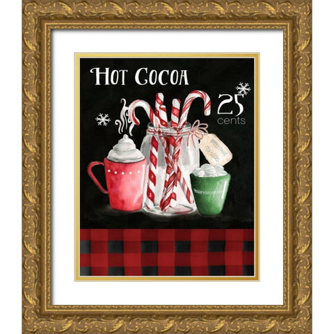 Cocoa Chalk Gold Ornate Wood Framed Art Print with Double Matting by Robinson, Carol