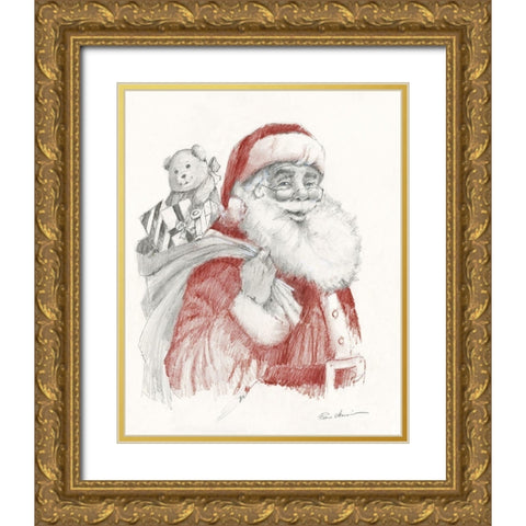 Ready for Christmas Gold Ornate Wood Framed Art Print with Double Matting by Manning, Ruane
