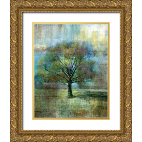 Dream Field Gold Ornate Wood Framed Art Print with Double Matting by Nan