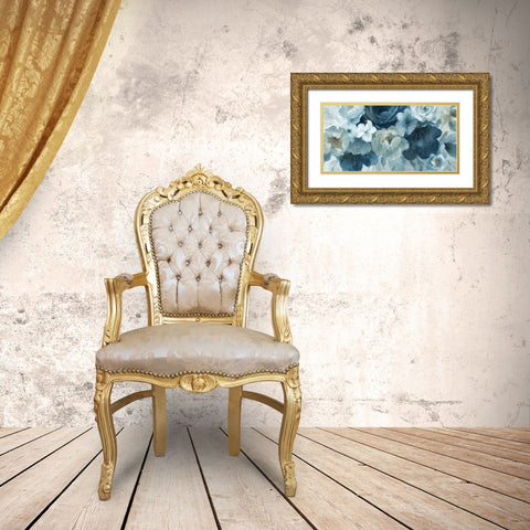 Blue on Blue Gold Ornate Wood Framed Art Print with Double Matting by Robinson, Carol