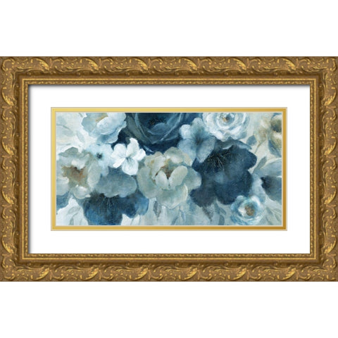Blue on Blue Gold Ornate Wood Framed Art Print with Double Matting by Robinson, Carol