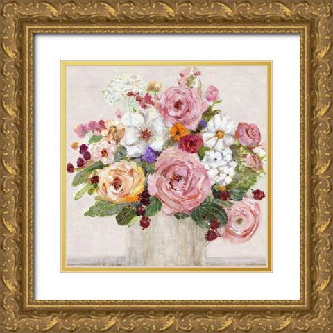 Becoming Blush II Gold Ornate Wood Framed Art Print with Double Matting by Swatland, Sally