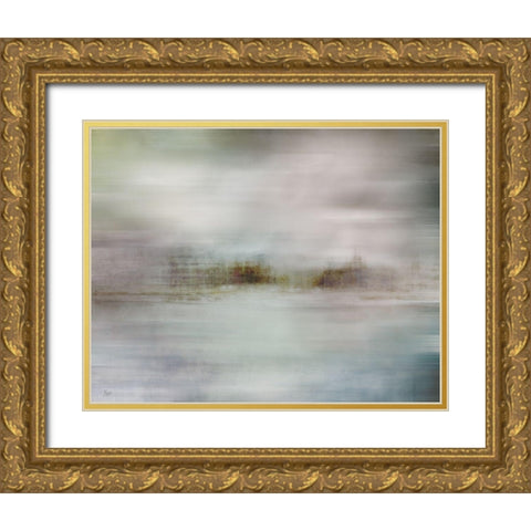 Misty Islands Gold Ornate Wood Framed Art Print with Double Matting by Nan