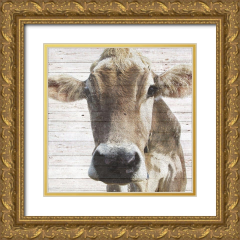 Maude Gold Ornate Wood Framed Art Print with Double Matting by Santiago, Daniela