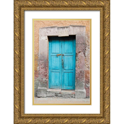 Topaz Door Gold Ornate Wood Framed Art Print with Double Matting by Eggers, Julie
